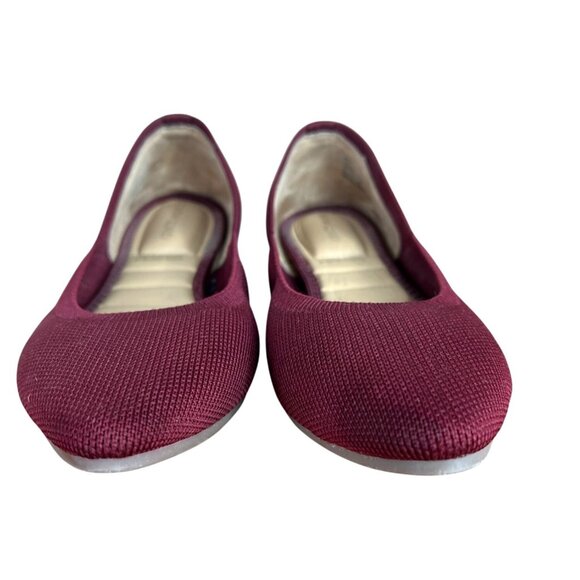 Cynthia Rowley Maroon Pointed Toe Womens Flats Size 8.5 Slip-On Casual Style - Picture 9 of 10